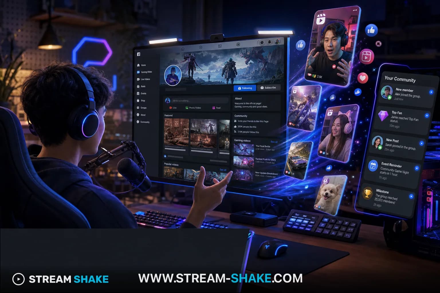 Estrategias de promoción de Facebook Gaming live — Stream Shake