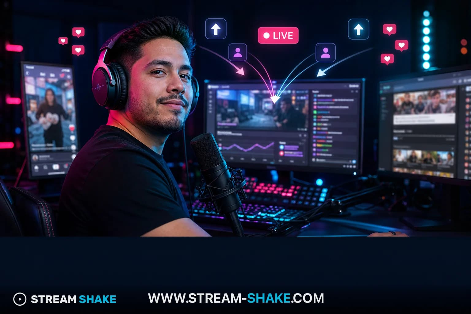 Cómo conseguir más watchers en Twitch en 2026 — embudo multistream de TikTok y YouTube al panel en vivo de Twitch